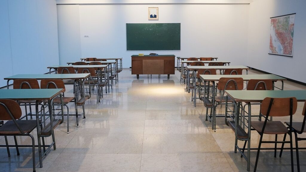 A high school classroom