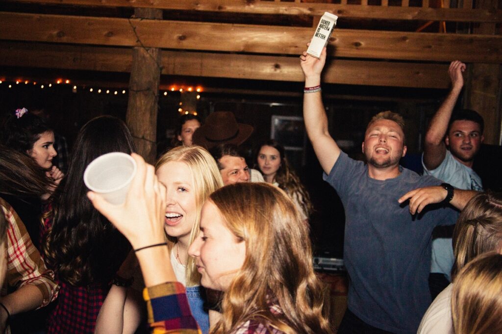 College students enjoying a party