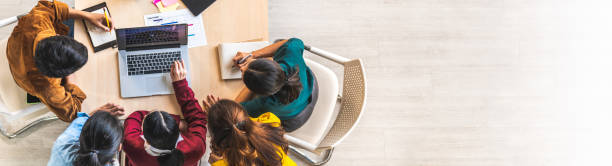 Students studying together