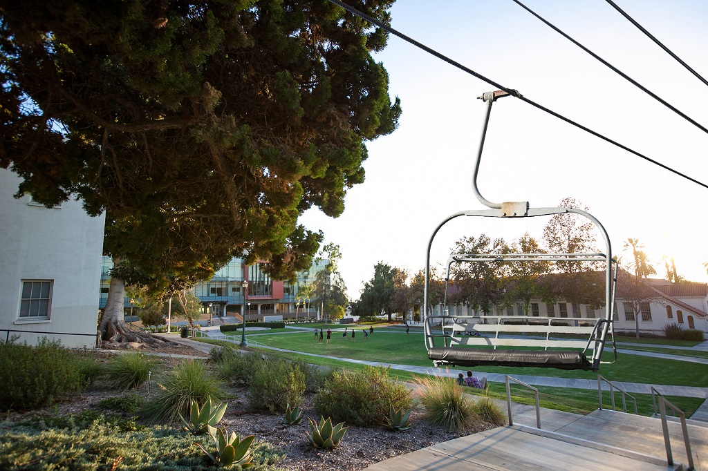 Whittier College even has a ski lift that soars over its campus.